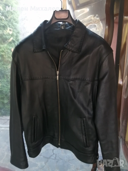 Продавам мъжко кожено яке от естествена кожа. Телешки бокс. , снимка 1
