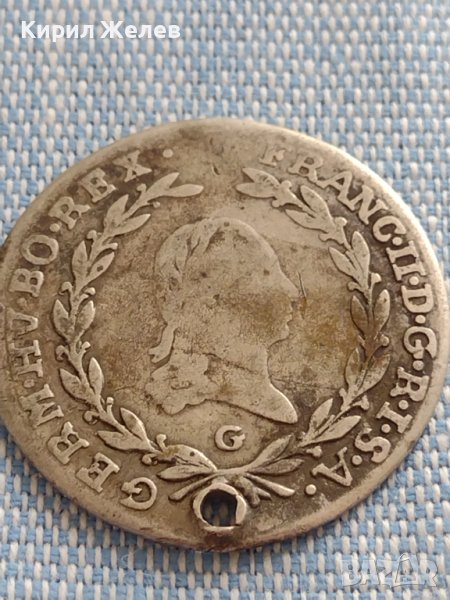 Сребърна монета 20 кройцера 1796г. Франц втори Гунзбург Свещена Римска Империя 13703, снимка 1
