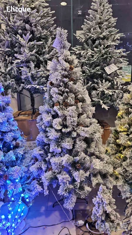 Скандинавска елха 3D+2D + шишарки LUX - kvm  метална стойка  Много гъста, снимка 1