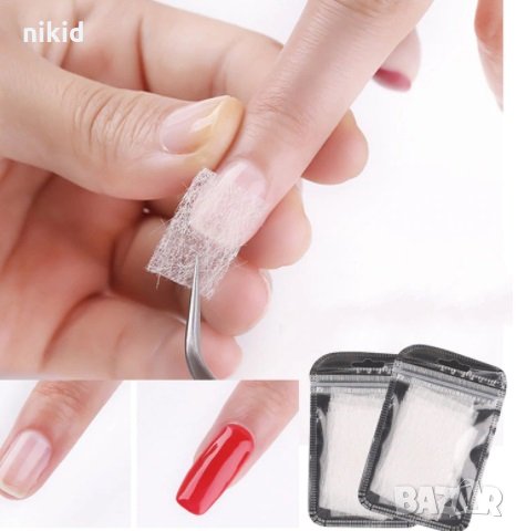 10 листа Пресовано фибростъкло за изграждане на маникюр нокти без форми удължители, снимка 1