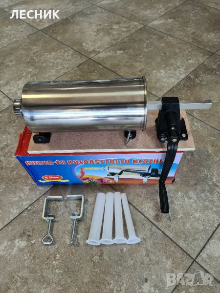 Пълначка за месо хоризонтална 4л с дървен плот, снимка 1