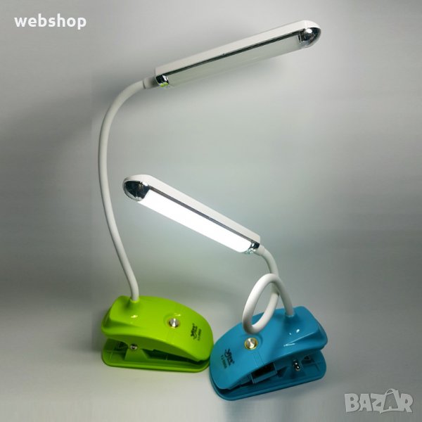 LED СГЪВАЕМА лампа, ГЪВКАВА настолна лампа / АКУМУЛАТОРНА ЛАМПА ЗА ЧЕТЕНЕ С КЛИПС, снимка 1