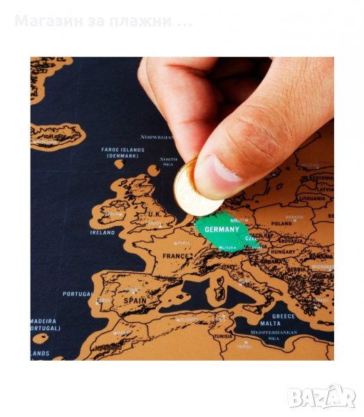 УНИКАЛЕН ПОДАРЪК ЗА ПЪТЕШЕСТВЕНИЦИ, СКРЕЧ КАРТА НА СВЕТА ДЕЛУКС - код ЧЕРЕН ТУБИС 1079, снимка 1