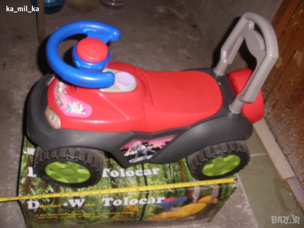 Камионче за бутане-червено, снимка 1