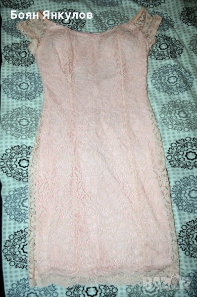 Розова дантелена рокля, снимка 1