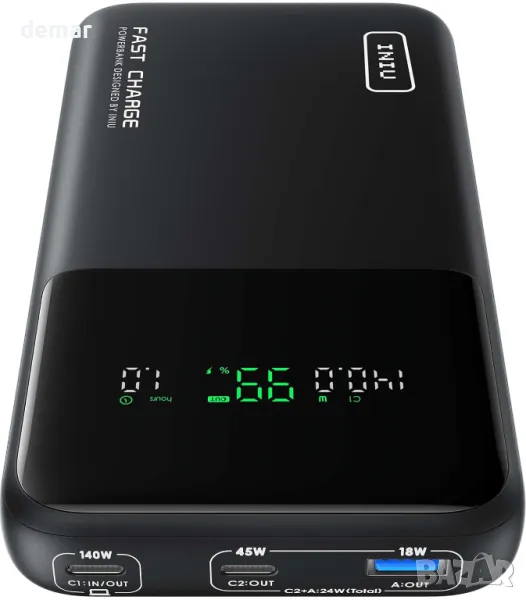 INIU 140W Power Bank, компактно 25000mAh преносимо зарядно устройство, снимка 1