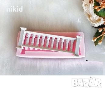 Дълга ограда силиконов молд форма фондан гипс декор, снимка 1