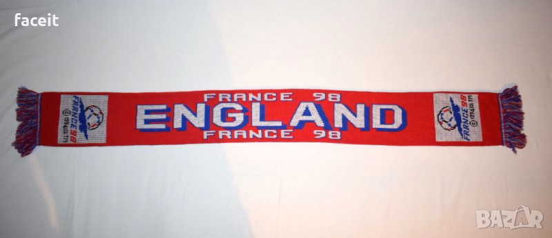 France 1998 - Световна купа - England - Уникален 100% ориг. шал / World Cup 1998 / Световно , снимка 1