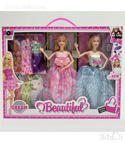 2 кукли с рокли и чанти, снимка 1