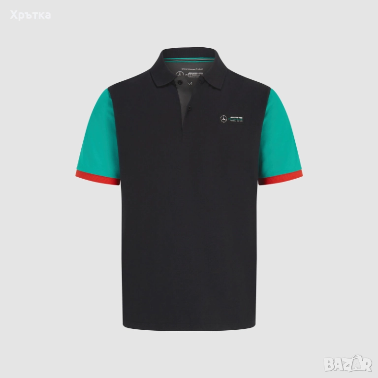 Mercedes-AMG Petronas - Оригинална мъжка тениска с яка размер S, снимка 1