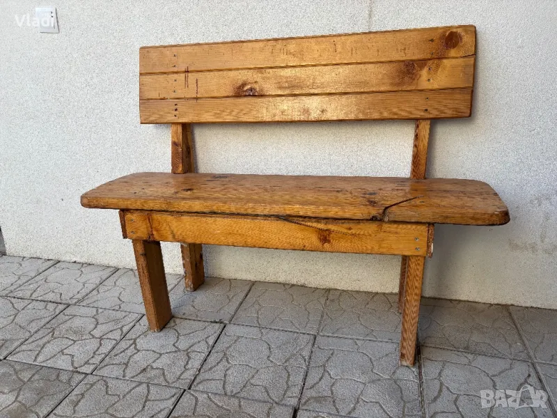 Дървена декоративна пейка, снимка 1