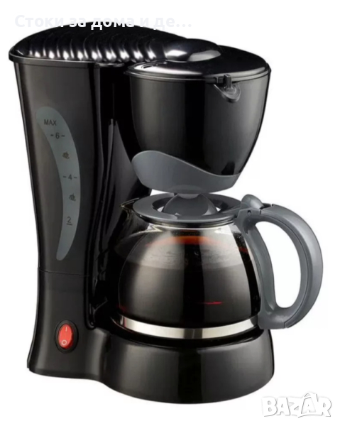 ✨Кафемашина Rosberg R51170B, 550W, Антикапкова система, 6 чаши, Черен/Сив , снимка 1