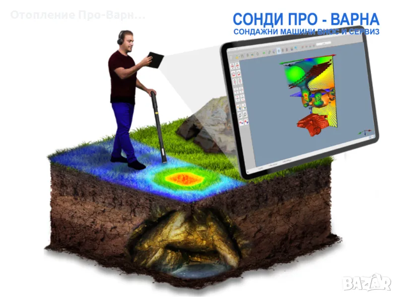 3D заснемане до 8м за кухини, входове и метали (3D георадар), снимка 1