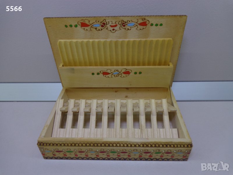 Стара дървена кутия за цигари – табакера, снимка 1