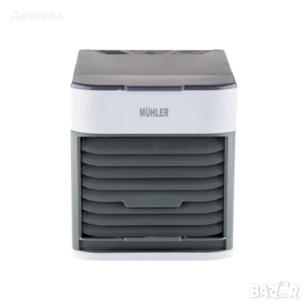 Компактен настолен охладител MUHLER MC-585 с овлажнител, LED светлина и USB захранване, снимка 1