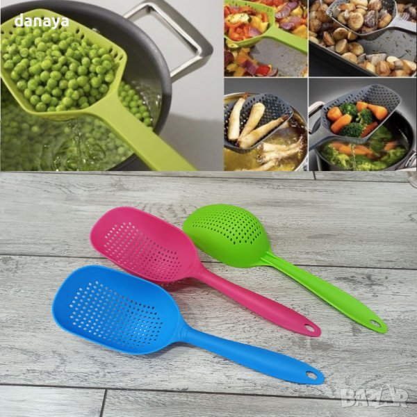 3471 Пластмасова решетъчна лъжица гевгир, снимка 1