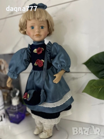 Vtg порцеланова кукла със стойка, снимка 7 - Антикварни и старинни предмети - 53893043