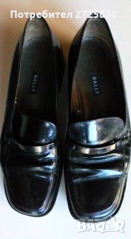 Дамски обувки Bally, 38, черни кожа, снимка 1 - Дамски обувки на ток - 30466322