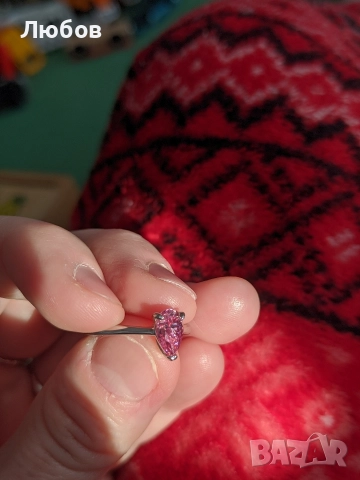 Нов сребърен пръстен с мойсанит, снимка 4 - Пръстени - 52640240
