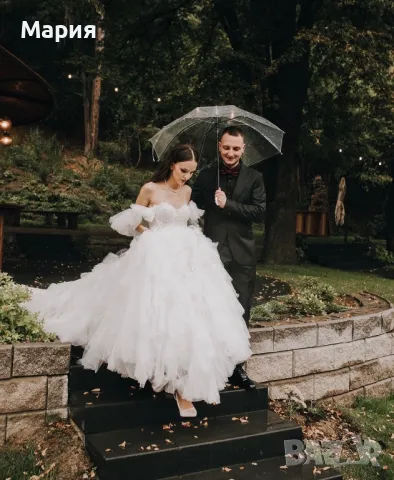 Прозрачен чадър подходящ за сватба / абитуриентски бал / рожден ден, снимка 4 - Други - 50411088