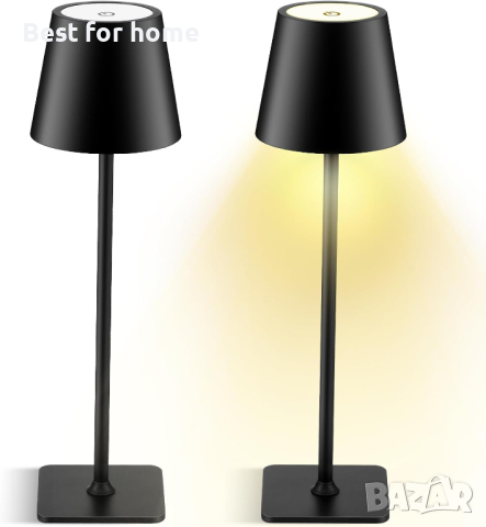 Комплект от 2 бр ЛЕД акумулаторни лампи- кафяви-метал, снимка 8 - Настолни лампи - 44694768