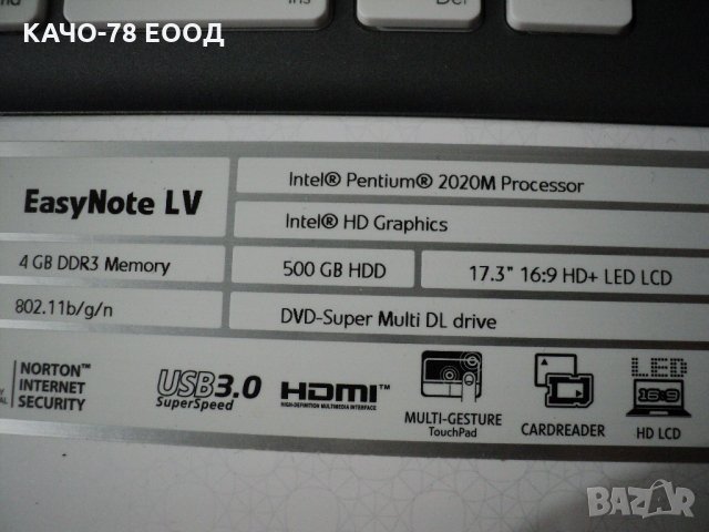 Packard Bell EasyNote – VL44CR/VG70, снимка 4 - Части за лаптопи - 31633010