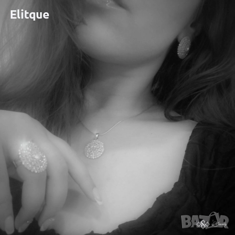 КОМПЛЕКТ SIYANA / Стилен дамски комплект бижута с кристали от 3 части “Siyana” , снимка 5 - Бижутерийни комплекти - 52905704