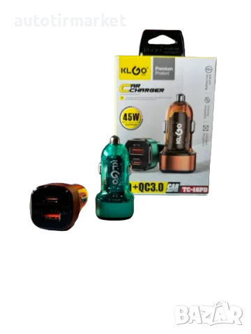 Зарядно за кола USB/Type – C 12/24V – T382 – KLGO T382 Зарядно за кола, снимка 2 - Аксесоари и консумативи - 56054539