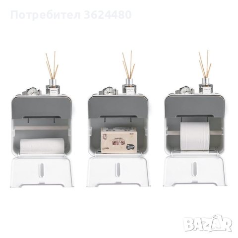Лепяща поставка за тоалетна хартия, снимка 7 - Други стоки за дома - 42649254