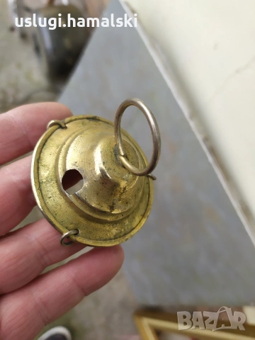 Старо бронзово кандило, снимка 2 - Антикварни и старинни предмети - 53175003