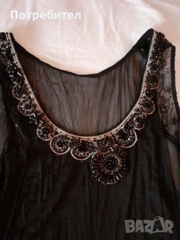 Дамска черна рокля, снимка 3 - Рокли - 36591040