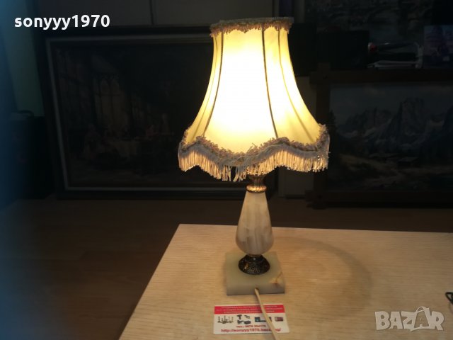 мраморна лампа 35х20см внос франция 1502212107, снимка 14 - Колекции - 31828499