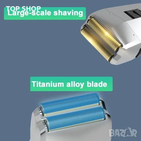 Нов Плаващ Бръснач с Двойна Глава и USB-C, Идеален за Пътуване мъже бръснене, снимка 2 - Електрически самобръсначки - 49319157