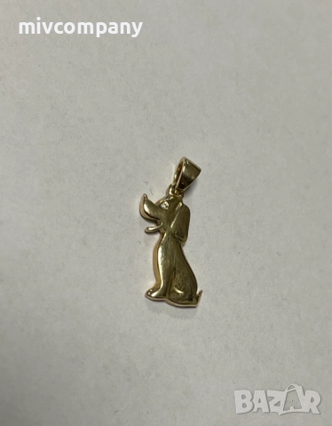 Златна висулка(куче)0.96гр., снимка 3 - Колиета, медальони, синджири - 52651547