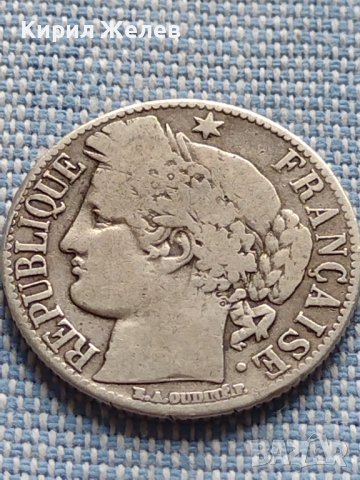Сребърна монета 1 франк 1872г. Париж Франция 36486, снимка 4 - Нумизматика и бонистика - 42903633