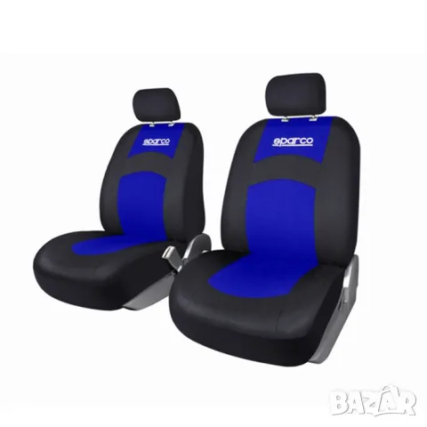 Универсални калъфи за седалки Sparco, синьо и черно, комплект 2 бр.