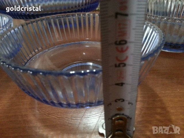 Ретро стъклени купички и купа фруктиера , снимка 5 - Антикварни и старинни предмети - 42135937