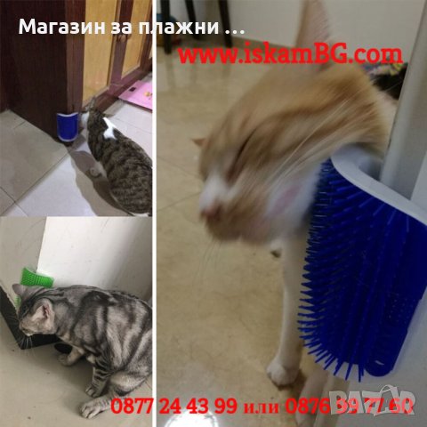 Четка за котки за монтиране на стена/ъгъл с котешка трева - КОД 3831, снимка 14 - За котки - 39525170
