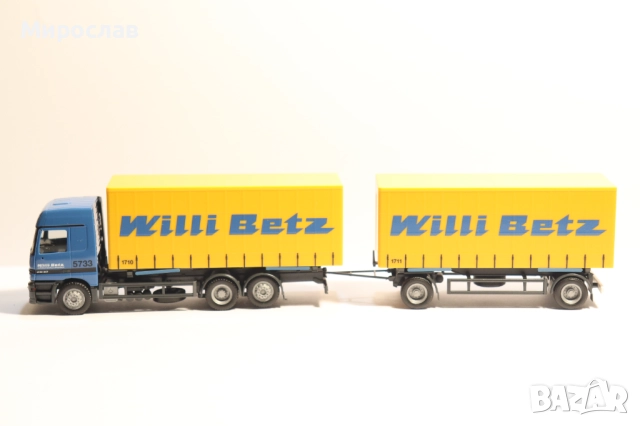 HERPA H0 1/87 MERCEDES BENZ  ACTROS WILLI BETZ КАМИОН МОДЕЛ