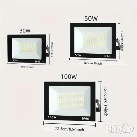 Мощна външна ЛЕД лампа 50w, снимка 3 - Лед осветление - 48481790