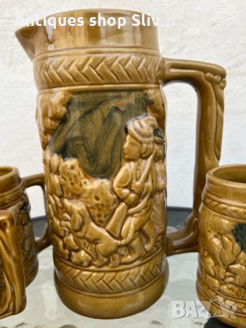Комплект кана с чаши за пунш №1389, снимка 3 - Антикварни и старинни предмети - 35017128
