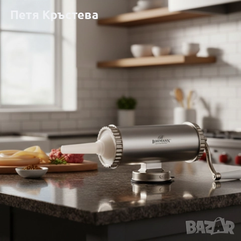 Пълначка за колбаси Bohmann BH 02-750 – Стабилна, удобна и идеална за домашни наденици, снимка 4 - Месомелачки - 52578581