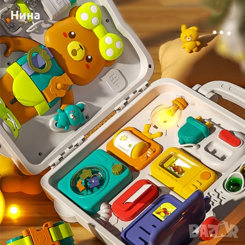 Интерактивно куфарче с музика и светлина Puzzle busy book, снимка 4 - Образователни игри - 51104311