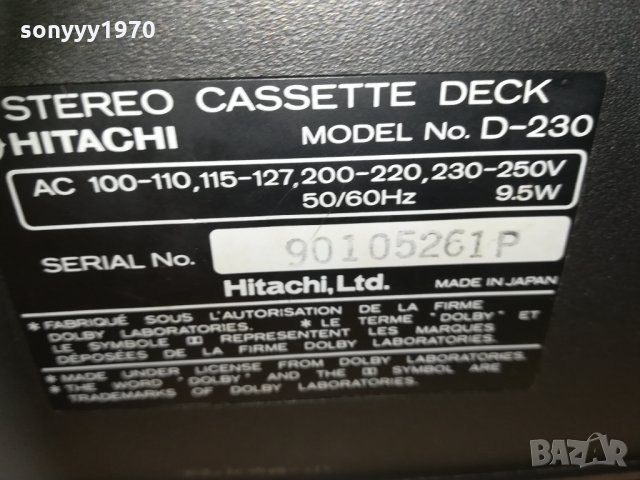 hitachi d-230 deck 0501211756, снимка 17 - Декове - 31319157