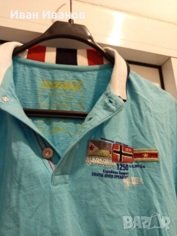 Оригинална фланелка с яка Napapijri, снимка 7 - Тениски - 51661843