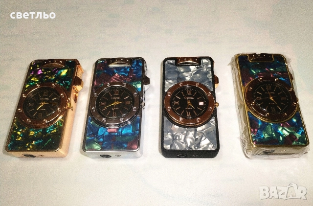 ветроупорни запалки с кварцов часовник, снимка 2 - Запалки - 52695622