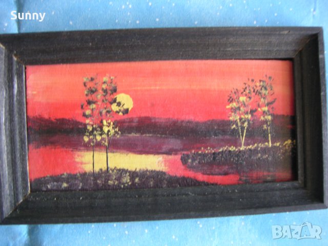 Нова Картина Изгряващото Слънце подарък по Фън Шуй Пейзаж пано , снимка 2 - Картини - 29295103