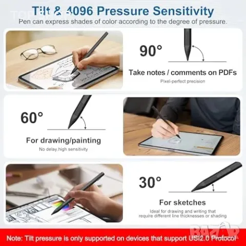 Нов Магнитен Stylus Pen за Chromebook, Google Pixel Tablet, Fire Max 11 Писалка таблет, снимка 4 - Друга електроника - 49292069