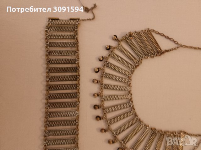 Възрожденски стил огърлица и гривна, снимка 4 - Антикварни и старинни предмети - 42626379