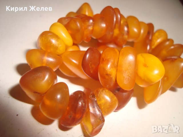 КРАЛСКИ БАЛТИЙСКИ КЕХЛИБАР 100% НАТУРАЛЕН АМБЪР с ДАМАРИ РЯДЪК СКЪПОЦЕННА СТАРА РУСКА ГРИВНА 14998, снимка 8 - Гривни - 30711710